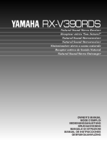 Yamaha RXV-390-RDS - Owners Manual